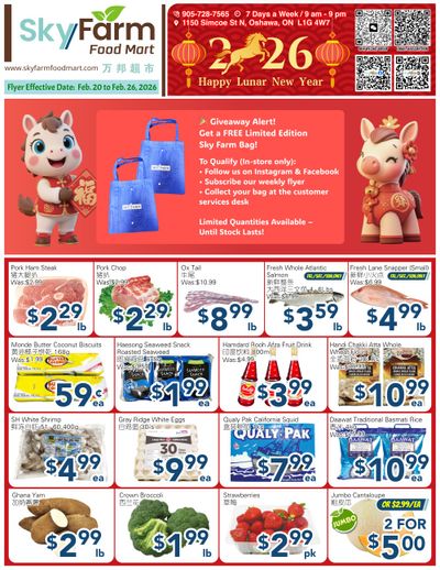 SkyFarm Food Mart Flyer February 20 to 26