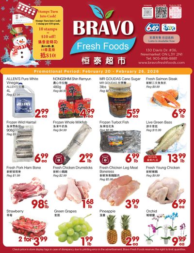 Bravo Fresh Foods Flyer February 20 to 26