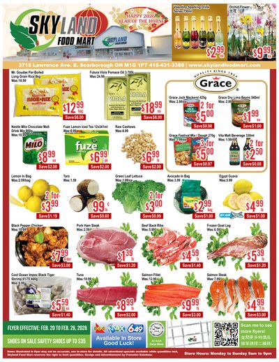 Skyland Food Mart Flyer February 20 to 26