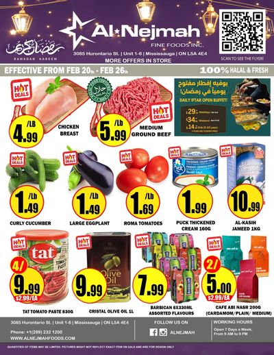 Alnejmah Fine Foods Inc. Flyer February 20 to 26