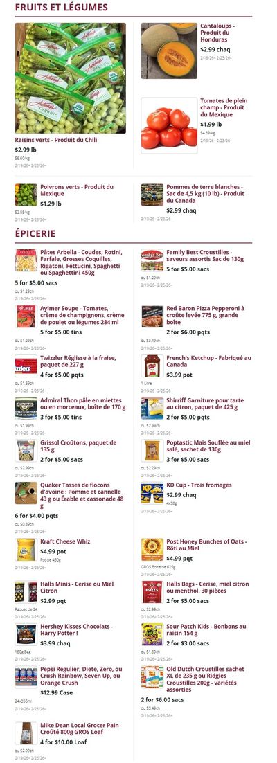 Mike Dean Local Grocer Flyer February 19 to 26
