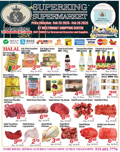 Superking Supermarket (London) Flyer February 20 to 26