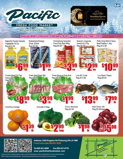 Pacific Fresh Food Market (Pickering) Flyer February 20 to 26