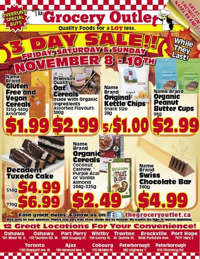 The Grocery Outlet 3-Day Sale Flyer November 8 to 10