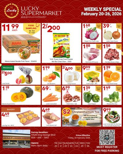 Lucky Supermarket (Surrey) Flyer February 20 to 26