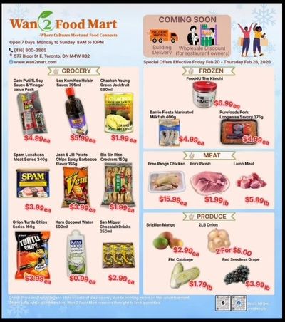 Wan 2 Food Mart Flyer February 20 to 26