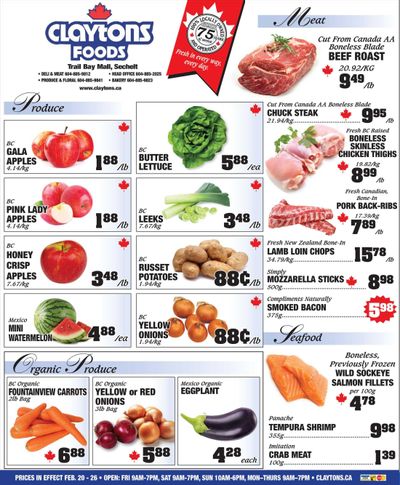Claytons Heritage Market Flyer February 20 to 26