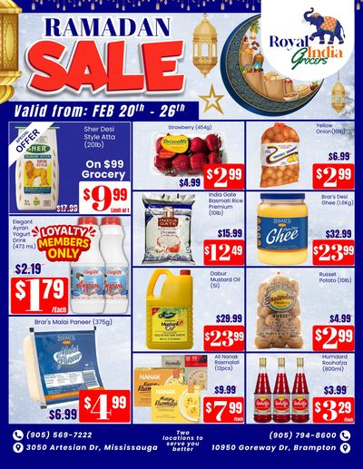 Royal India Grocers Flyer February 20 to 26