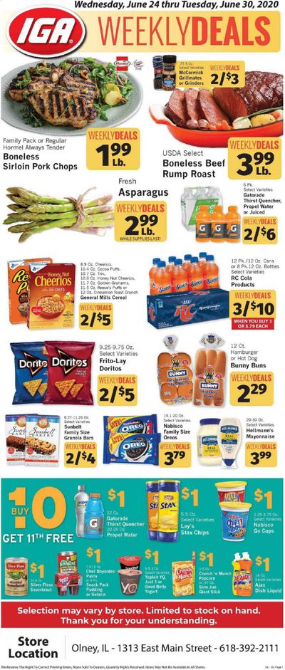 IGA (Illinois) Weekly Ad & Flyer June 24 to 30