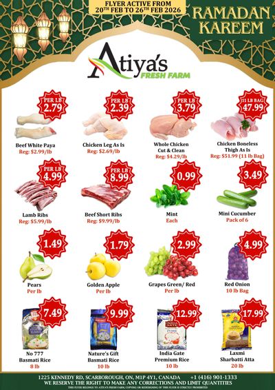 Atiya's Fresh Farm Flyer February 20 to 26