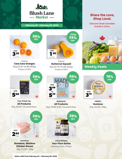 Blush Lane Organic Market Flyer February 22 to 28
