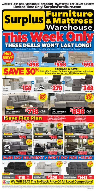 Surplus Furniture & Mattress Warehouse (Sudbury) Flyer February 23 to March 1