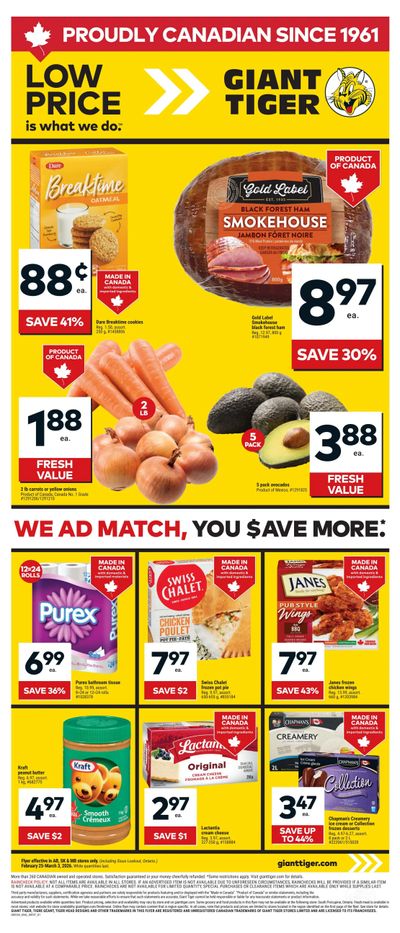 Giant Tiger (West) Flyer February 25 to March 3