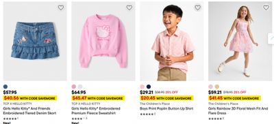 The Children’s Place Canada: Almost Everything up to 60% off + Extra 30% off with Promo Code + 80% off Clearance