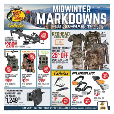 Cabela's Flyer February 26 to March 11
