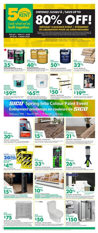 Kent Building Supplies Flyer February 26 to March 4