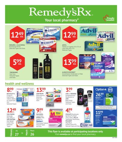 Remedy's RX Monthly Flyer February 27 to March 26
