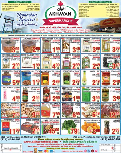 Akhavan Supermarche Flyer February 25 to March 3