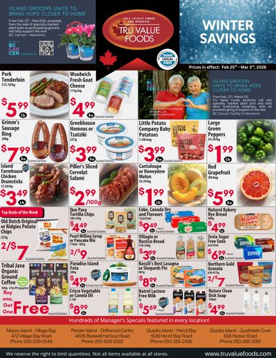 Tru Value Foods Flyer February 25 to March 3