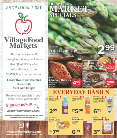 Village Food Markets Flyer February 25 to March 3