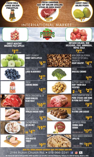 Fred's Farm Fresh Flyer February 25 to March 3