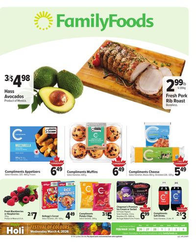 Family Foods Flyer February 26 to March 4