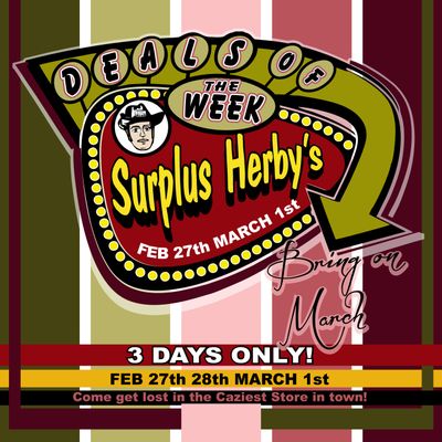 Surplus Herby’s Flyer February 27 to March 1