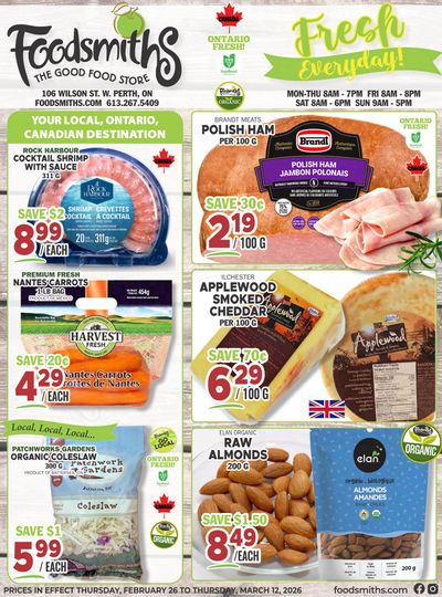 Foodsmiths Flyer February 26 to March 12