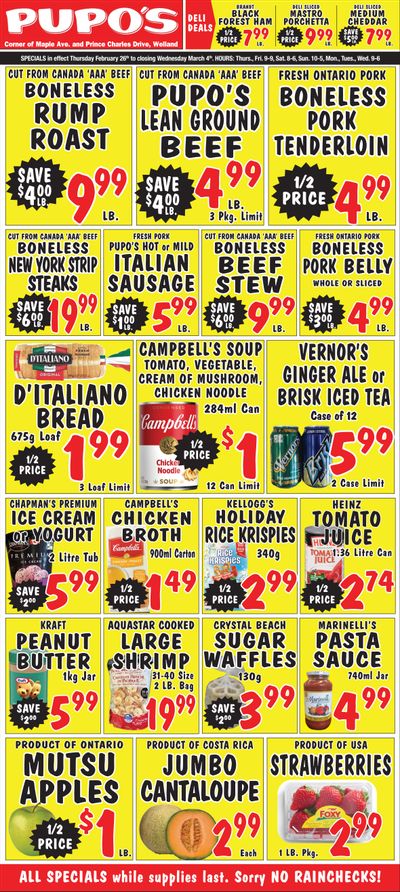 Pupo's Food Market Flyer February 26 to March 4