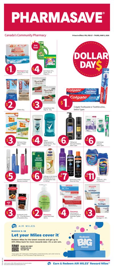 Pharmasave (ON & West) Flyer February 27 to March 5