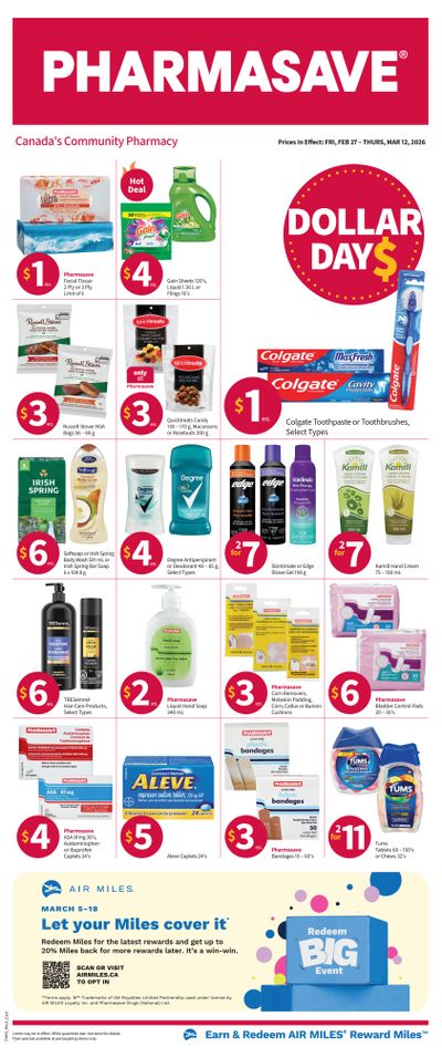 Pharmasave (ON & West) Flyer February 27 to March 12