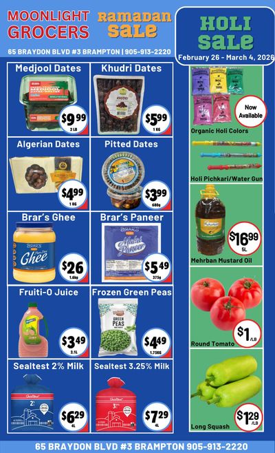 Moonlight Grocers Flyer February 26 to March 4