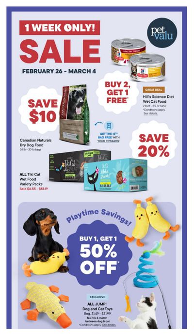 Pet Valu Flyer February 26 to March 4