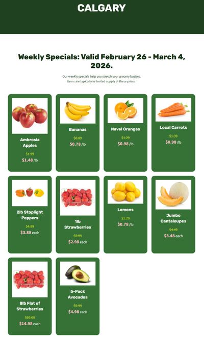 H&W Produce Flyer February 26 to March 4