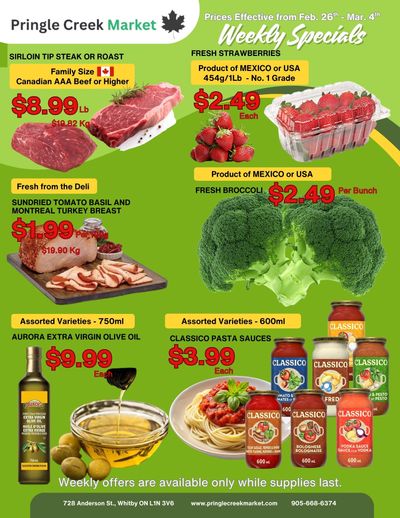 Pringle Creek Market Flyer February 26 to March 4