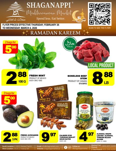 Shaganappi Mediterranean Market Flyer February 26 to March 4