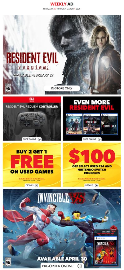 EB Games Flyer February 26 to March 4