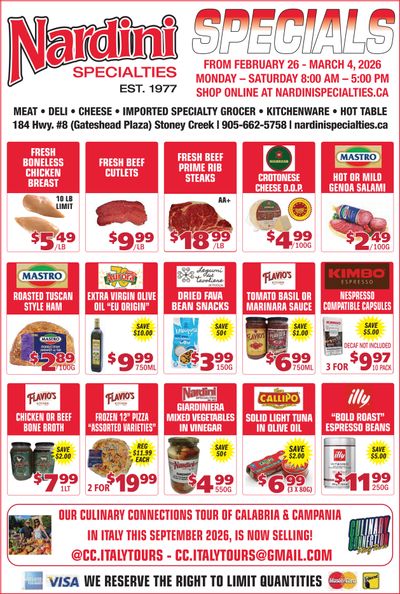 Nardini Specialties Flyer February 26 to March 4