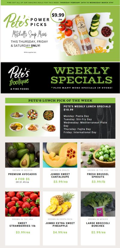 Pete's Fine Foods Flyer February 26 to March 4