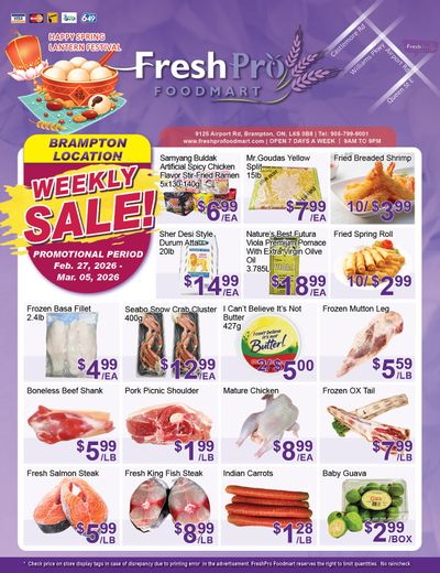FreshPro Foodmart (Brampton) Flyer February 27 to March 5