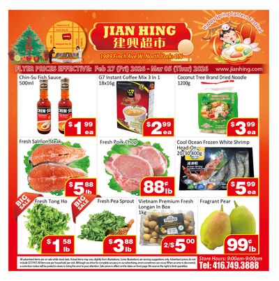 Jian Hing Supermarket (North York) Flyer February 27 to March 5