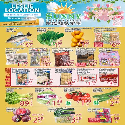 Sunny Supermarket (Leslie) Flyer February 27 to March 5