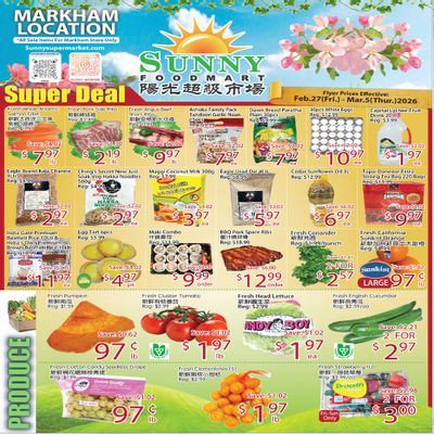 Sunny Foodmart (Markham) Flyer February 27 to March 5