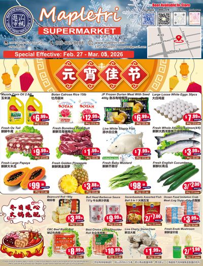 Mapletri Supermarket Flyer February 27 to March 5