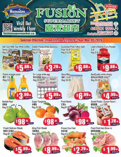 Fusion Supermarket (Scarborough) Flyer February 27 to March 5