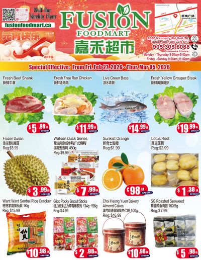 Fusion Supermarket (Unionville)  Flyer February 27 to March 5