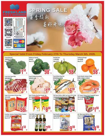 FreshLand Supermarket Flyer February 27 to March 5