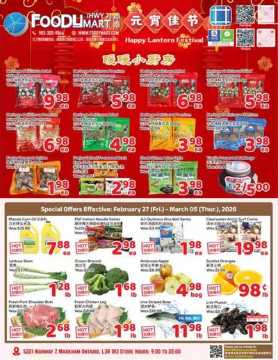 FoodyMart (HWY7) Flyer February 27 to March 5