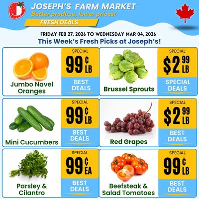 Joseph's Farm Market Flyer February 27 to March 4