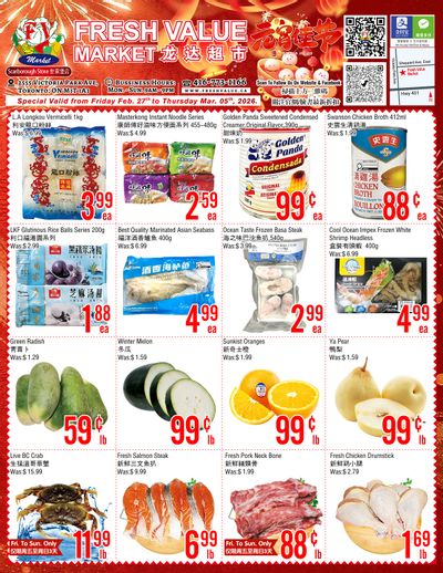 Fresh Value (Scarborough) Flyer February 27 to March 5